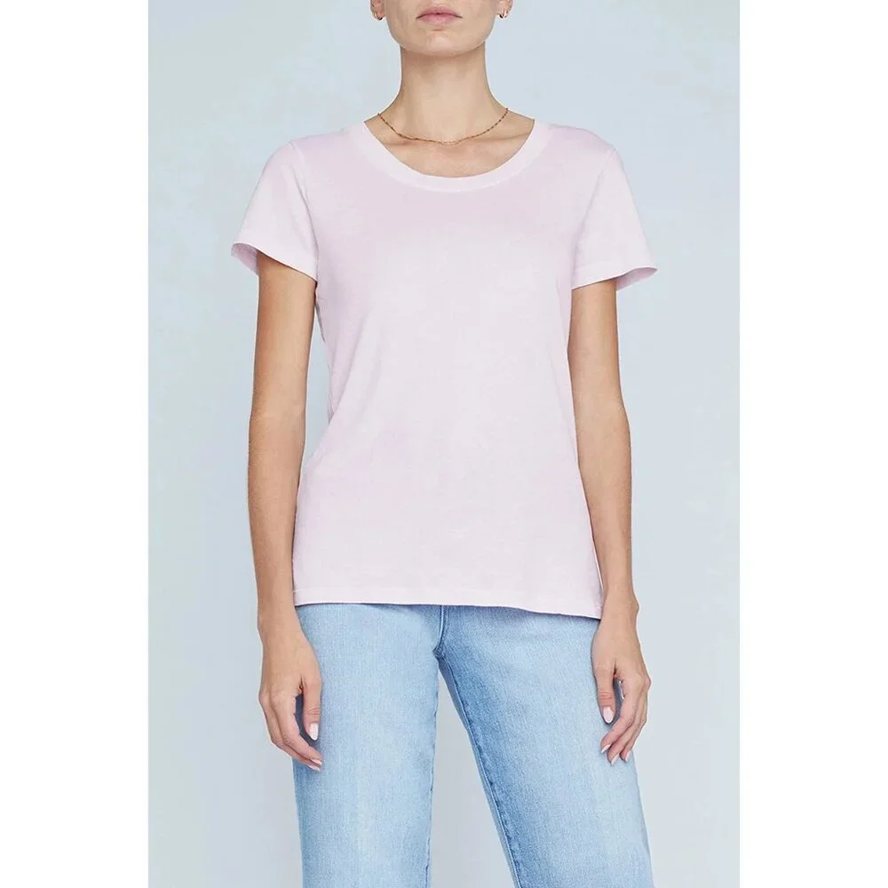 L’AGENCE Lilac Snow Cory Tee Shirt Medium New With Tags - Picture 7 of 13